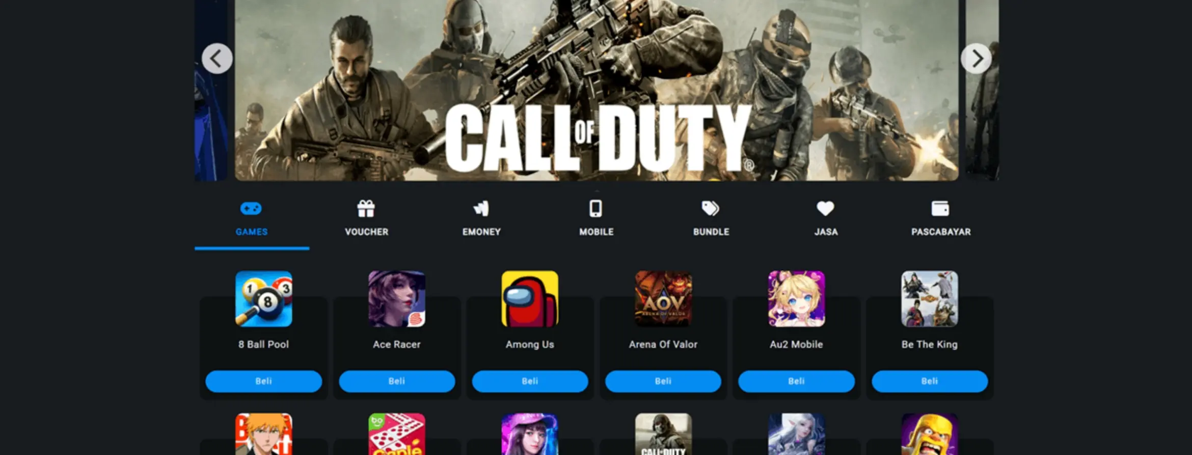 Web Kincai Topup (Games, Voucher & PPOB) Original