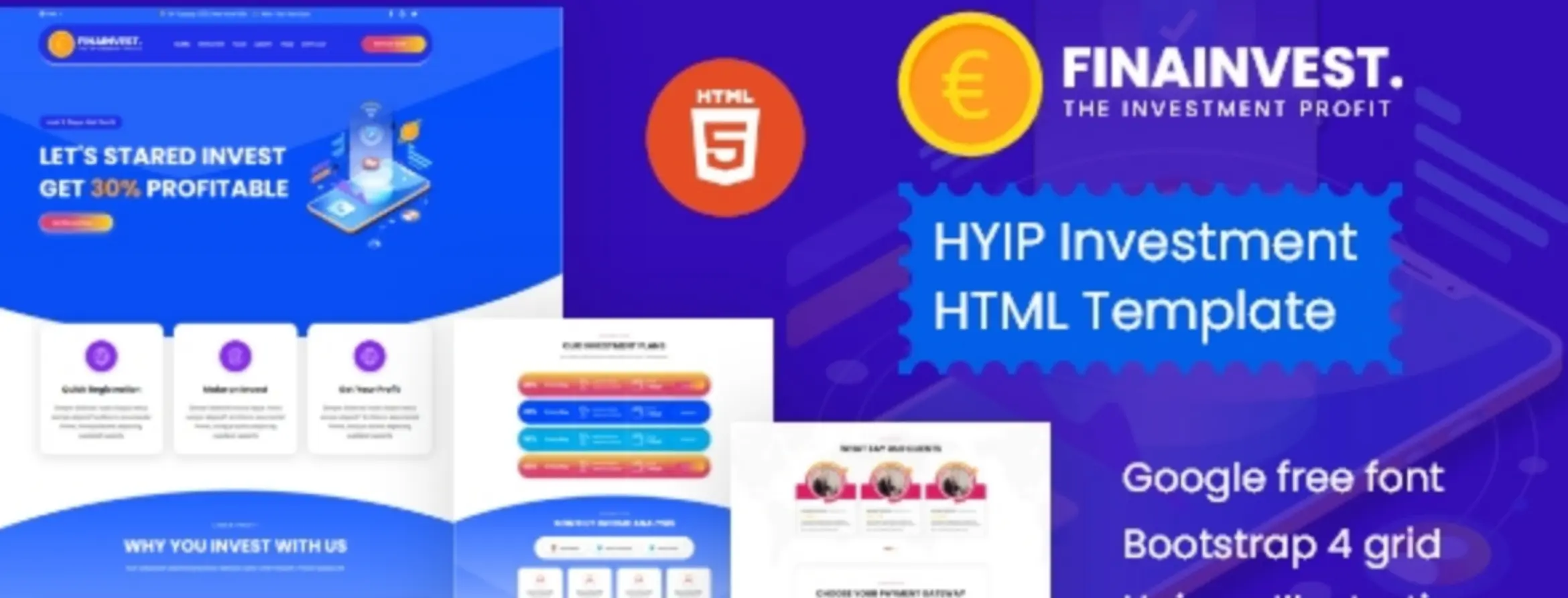 Hyip FinaInvest - HYIP Html Template