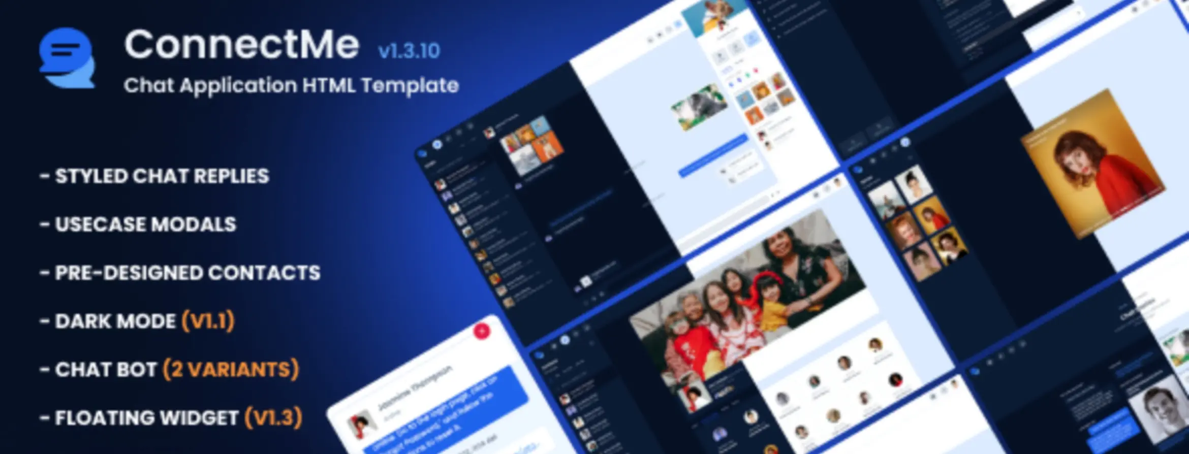 ConnectMe – Chat Application HTML Template