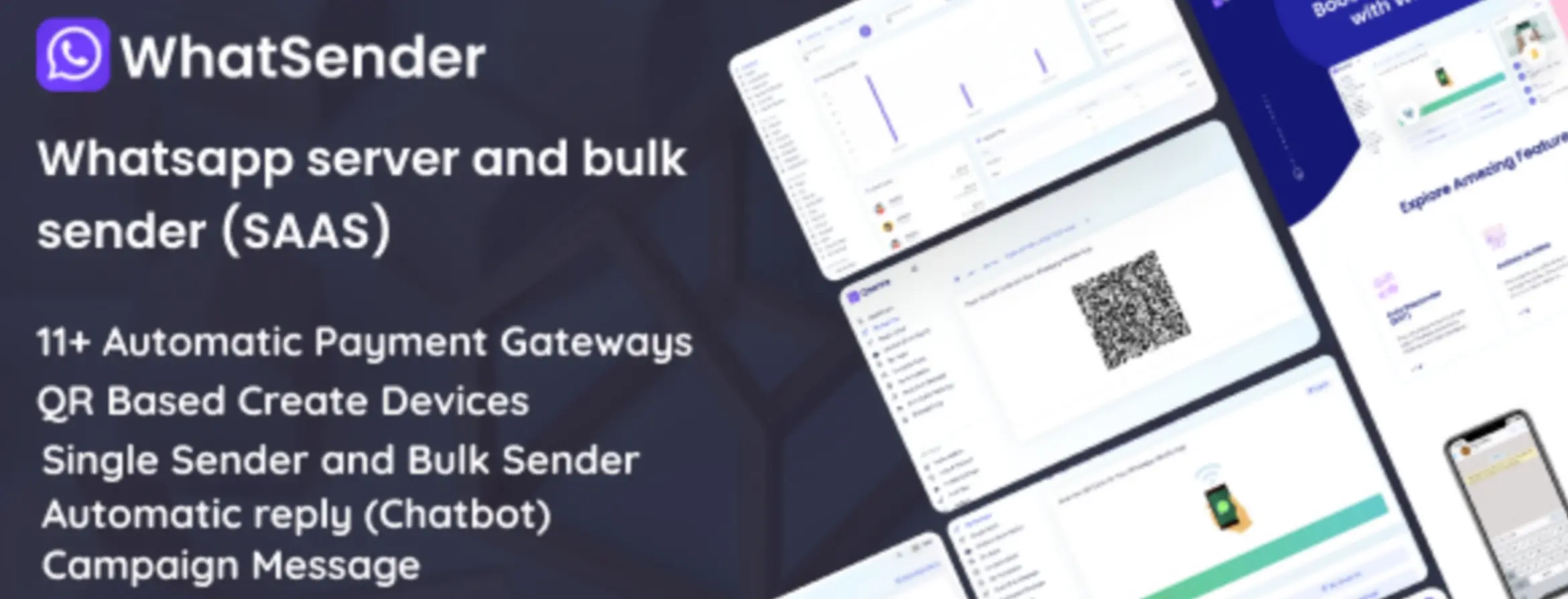WhatSender - Whatsapp server and bulk sender (SAAS)
